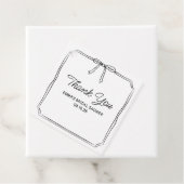 エレガントなコケティッシュなボウの結婚式前のお礼 フェイバータグ (インサイチュ)