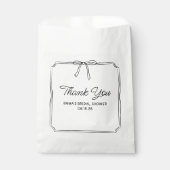 エレガントなコケティッシュなボウの結婚式前のお礼 フェイバーバッグ (正面)