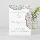 エレガントなコテージコアの花をあしらった誕生日招待状 招待状 (スタンド正面)