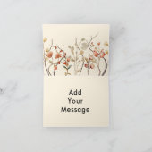 エレガントなコテージコア ワイルドフラワー 水彩画 カード (内部)