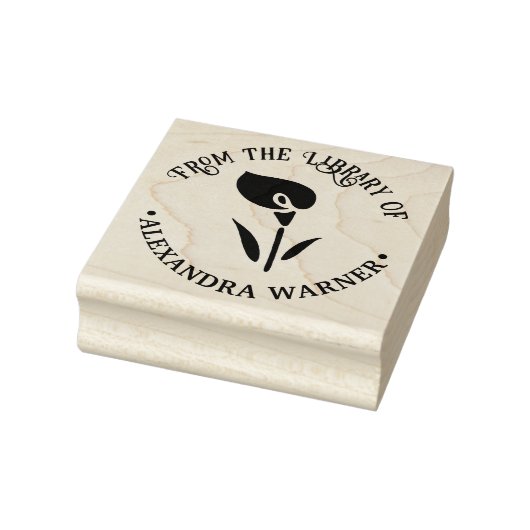 エレガントなコラリサのシルエット図書館の本の名前 ラバースタンプ (スタンプ)