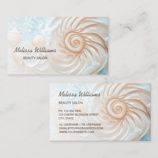 エレガントなコンク海岸 名刺 (正面/裏面)