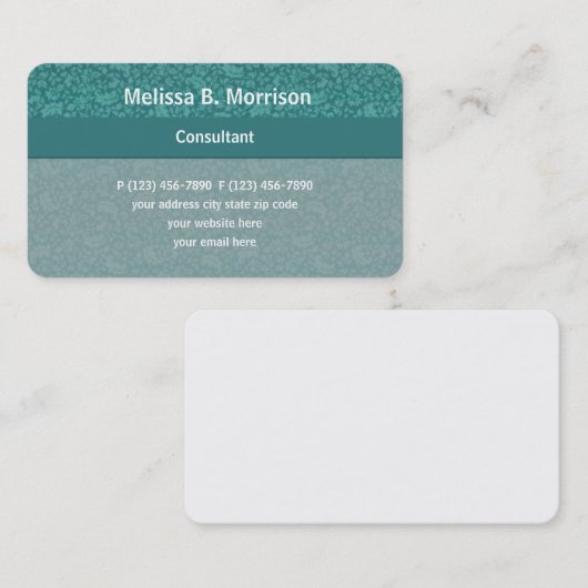 エレガントなコンサルタントの名刺 名刺 (正面/裏面)