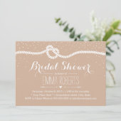 エレガントなコンフェッティドット タイング・ザ・ノット  ブライズシャワー 招待状 (スタンド正面)