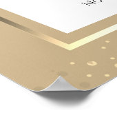 エレガントなコンフェッティ ブライダルシャワーのウェルカムサイン ポスター (角)