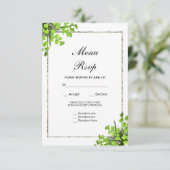 エレガントなコーナーフェアンデコレーション結婚式メニュー RSVP (スタンド正面)