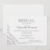 エレガントなコーナー招待状 招待状 (正面/裏面)