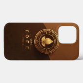 エレガントなコーヒーシードロゴ - ゴールデンアクセントデザイン Case-Mate iPhoneケース (裏面 (横))