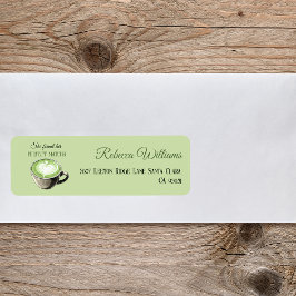 エレガントなコーヒーテーマにぴったりな抹茶のブライズシャワー ラベル