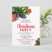 エレガントなコーポレートレッドクリスマスパーティー 招待状 (スタンド正面)