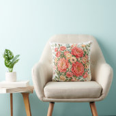 エレガントなコーラルピンクとピーチ色の芍薬の花束  クッション (椅子)