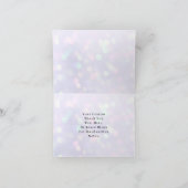 エレガントなコーラルピンクの花の結婚式のお礼 サンキューカード (内部)