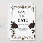 エレガントなゴシックウェディング Save The Date 招待状 (正面)