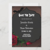 エレガントなゴシックスタイルのウェディング・セーブ・ザ・デート招待状 招待状 (正面)