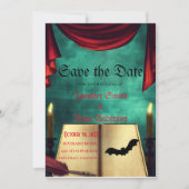 エレガントなゴシックスタイルのウェディング・セーブ・ザ・デート招待状 招待状 (正面)