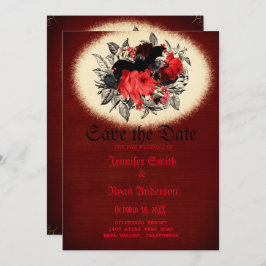 エレガントなゴシックスタイルのウェディング・セーブ・ザ・デート招待状 招待状