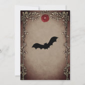 エレガントなゴシックスタイルのウェディング・セーブ・ザ・デート招待状 招待状 (裏面)