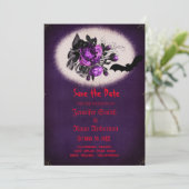 エレガントなゴシックスタイルのウェディング・セーブ・ザ・デート招待状 招待状 (スタンド正面)