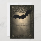 エレガントなゴシックスタイルのウェディング・セーブ・ザ・デート 招待状 (裏面)