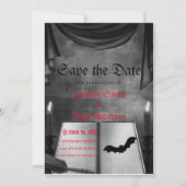 エレガントなゴシックスタイルの結婚式の招待状(Save the Date) 招待状 (正面)