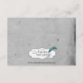 エレガントなゴシック様式こうもりのレースの優雅な結婚式の挿入物 エンクロージャーカード (裏面)