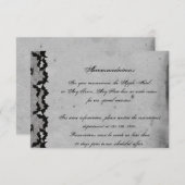 エレガントなゴシック様式こうもりのレースの優雅な結婚式の挿入物 エンクロージャーカード (正面/裏面)