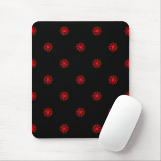 エレガントなゴシック風フラワーデザインパターン マウスパッド