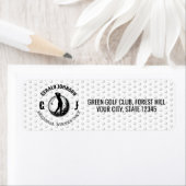 エレガントなゴルフ モノグラム デザイン ラベル (インサイチュ)