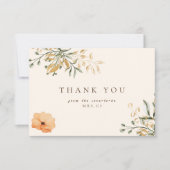 エレガントなゴールデンオータムフラワー ブライダルシャワー 感謝 (正面)