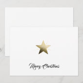 エレガントなゴールデンスター　優しい輝きのミニマリスト シーズンカード (正面/裏面)