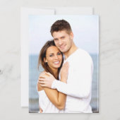 エレガントなゴールデンパームブランチのウェディングフォト セーブザデート (裏面)