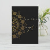 エレガントなゴールデンマンダラ ブラック 招待状 (スタンド正面)