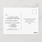 エレガントなゴールデンローズの結婚式RSVP ポストカード (裏面)