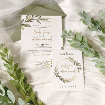 エレガントなゴールドとグリーンのウェディング