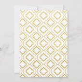 エレガントなゴールドとピンクの50周年結婚記念日 招待状 (裏面)