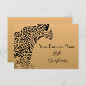 エレガントなゴールドとブラックのジャガー ギフト券 (正面/裏面)