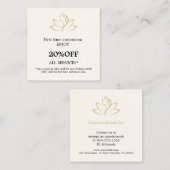 エレガントなゴールドとブラックの美容院 割引カード (正面/裏面)