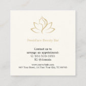 エレガントなゴールドとブラックの美容院 割引カード (裏面)