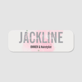 エレガントなゴールドとブラックの美容院 名札