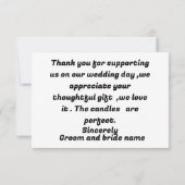 エレガントなゴールドとブラック サンキューカード (裏面)