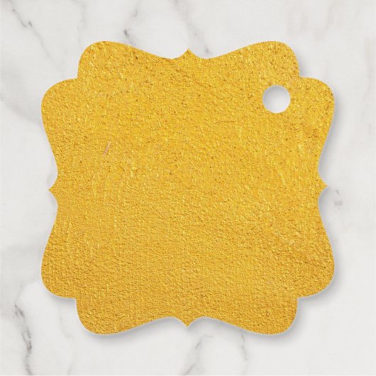 エレガントなゴールドとホワイトのウェディングお礼 フェイバータグ (裏面)