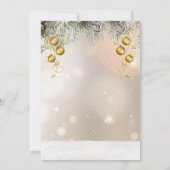 エレガントなゴールドとホワイトのクリスマスセレブレーション 招待状 (裏面)