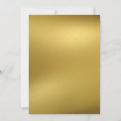 エレガントなゴールドと赤の50周年結婚記念日 招待状 (裏面)