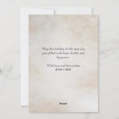 エレガントなゴールドのアウトラインのポインセチア（赤い葉の花の一種） - 濃い背景 シーズンカード (裏面)