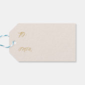 エレガントなゴールドのクリスマスツリー　メリークリスマス ギフトタグ (裏面横)