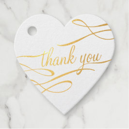 エレガントなゴールドのサンクス フォイル フェイバータグ