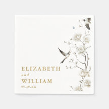 エレガントなゴールドのシノワズリーフラワーガーデンウェディング