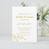 エレガントなゴールドのスクリプトスタイルの結婚前お祝いカード サンキューカード (スタンド正面)