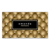 エレガントなゴールドのスパークリング グリッター モノグラム マグネット名刺 (正面)