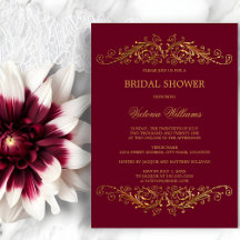 エレガントなゴールドのスワール バーガンディ ワイン